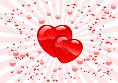 Hearts and bubbles