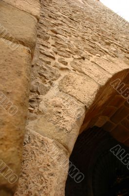 stone arch at medieval castle