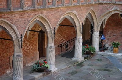 stone arch at medieval castle