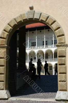 stone arch at medieval castle