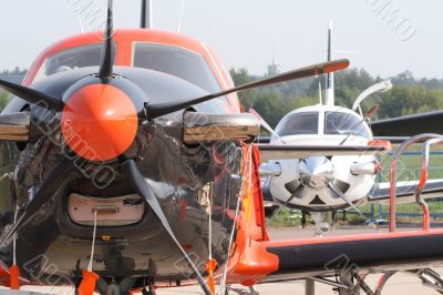 Sports planes in air station