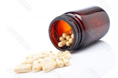 Capsules out from the flask