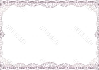 diploma or certificate / border / A4 / vector