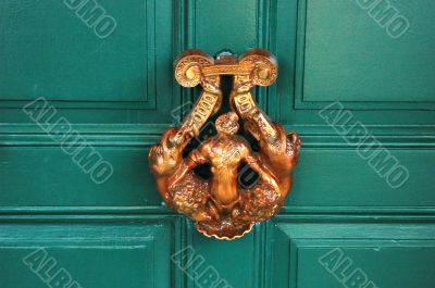 Golden doorknob