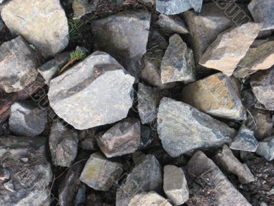 stones on the ground