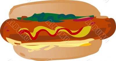 Hot dog illustration