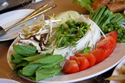 Fresh raw vegetables