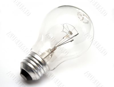Light bulb at white background