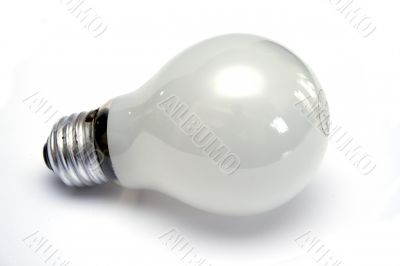 Light bulb at white background
