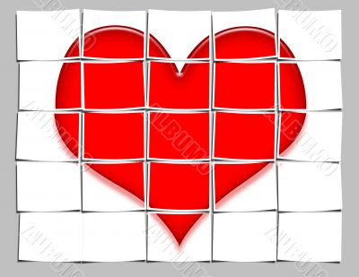 Heart Photo Montage on White