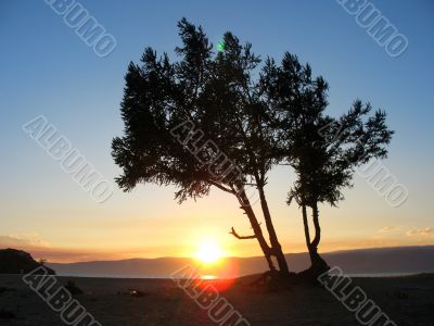 Baikal lake sunset