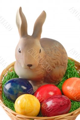 Easter basket with bunny