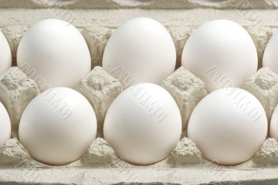 Cardboard box with eggs