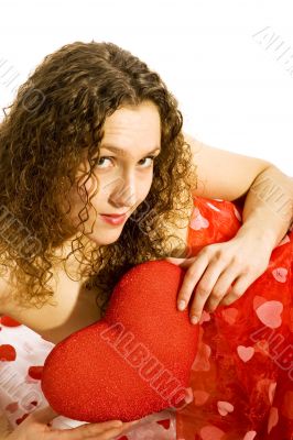 attractive woman with love