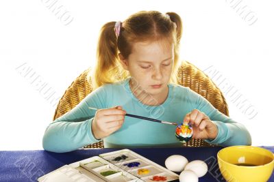 Painting easter eggs