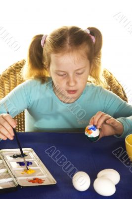 painting easter eggs