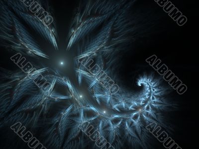 Spiraling Feather Textures Abstract Background