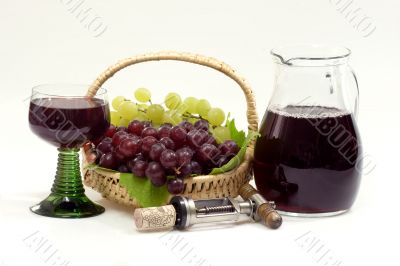 Red Wine and wine jug
