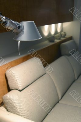 Sofa and light