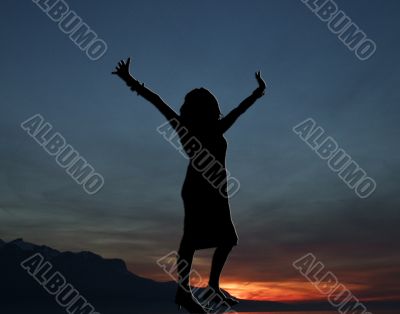 Girl`s silhouette