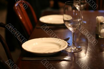 table in restaurant without meal
