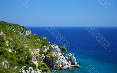 coast with rocks