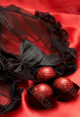 Valentines chocolates with lingerie