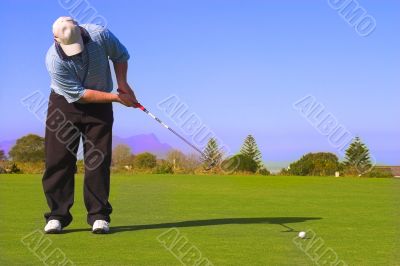 Golfer putting