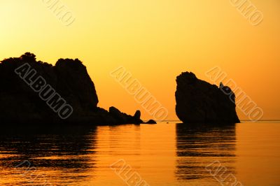 cliffs in the sea