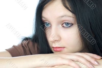 Pensive young woman