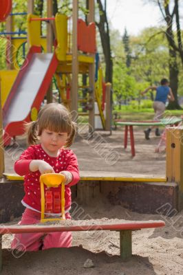 little girl on playground