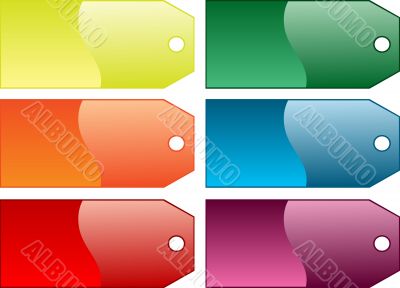 Coloured gift tags