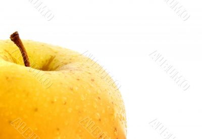 Yellow apple. Macro