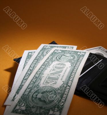 Black leather wallet