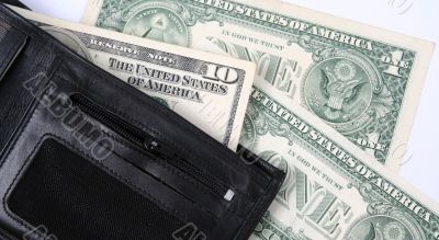 Black leather wallet