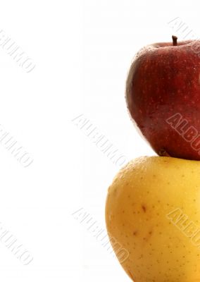 Yellow and red aple