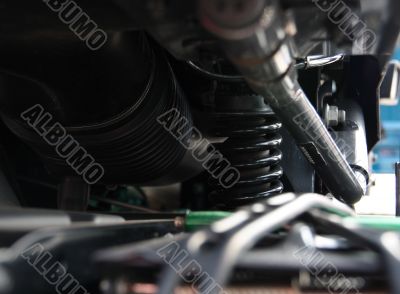 Suspension bracket details.