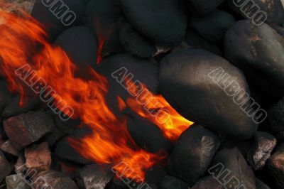 burninging stones