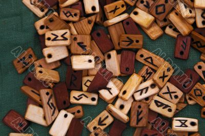 lavalieres from wood plates with signs