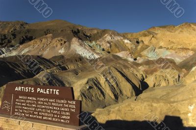 Multi-coloured hills ` Artists palette`.