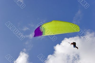 On a parachute as on a swing
