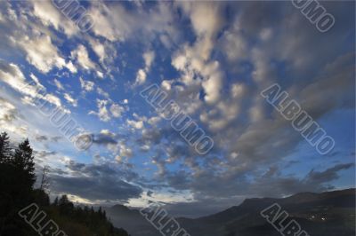 Flying clouds.