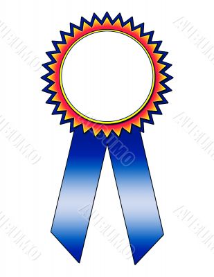 Colorful Blue Ribbon with Text Area