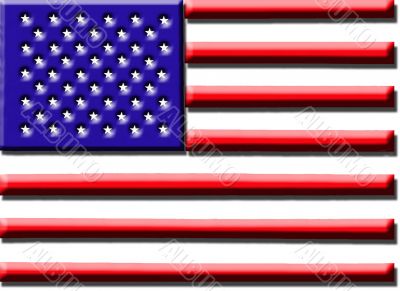 Embossed US flag