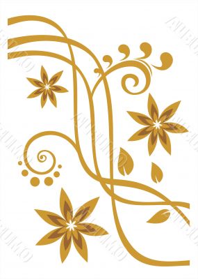 bronze flower pattern