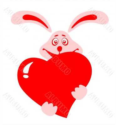 rabbit with heart