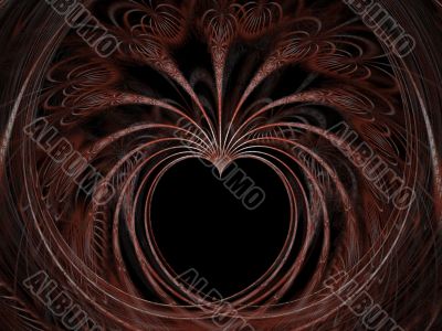 Feather Heart Abstract Background