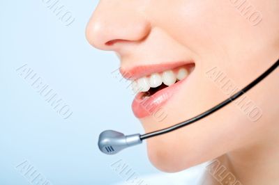 Close-up of operator