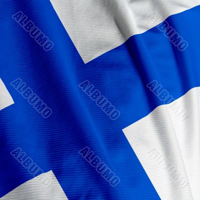 Finnish Flag Closeup