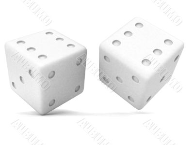 dice on a white background